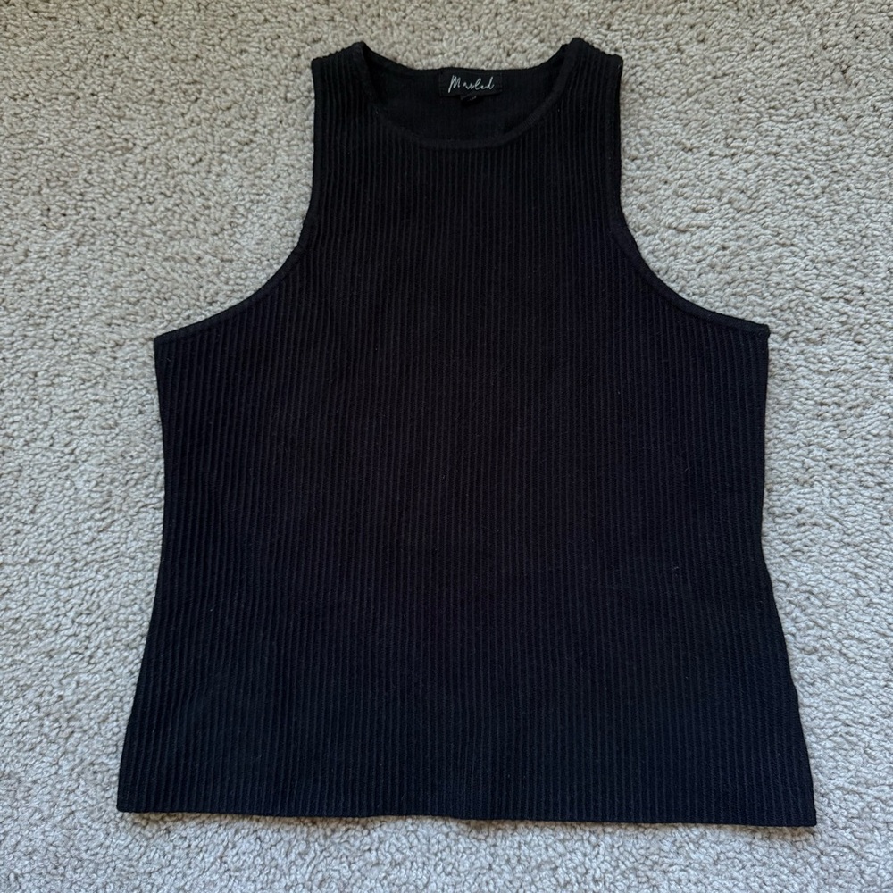 Marked high neck black top medium